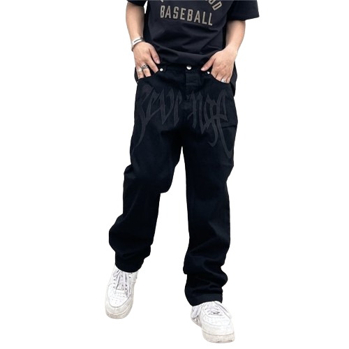pantalon estampado en frente